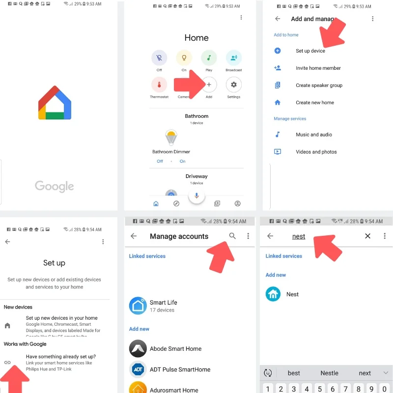 Connect nest camera hot sale to google home